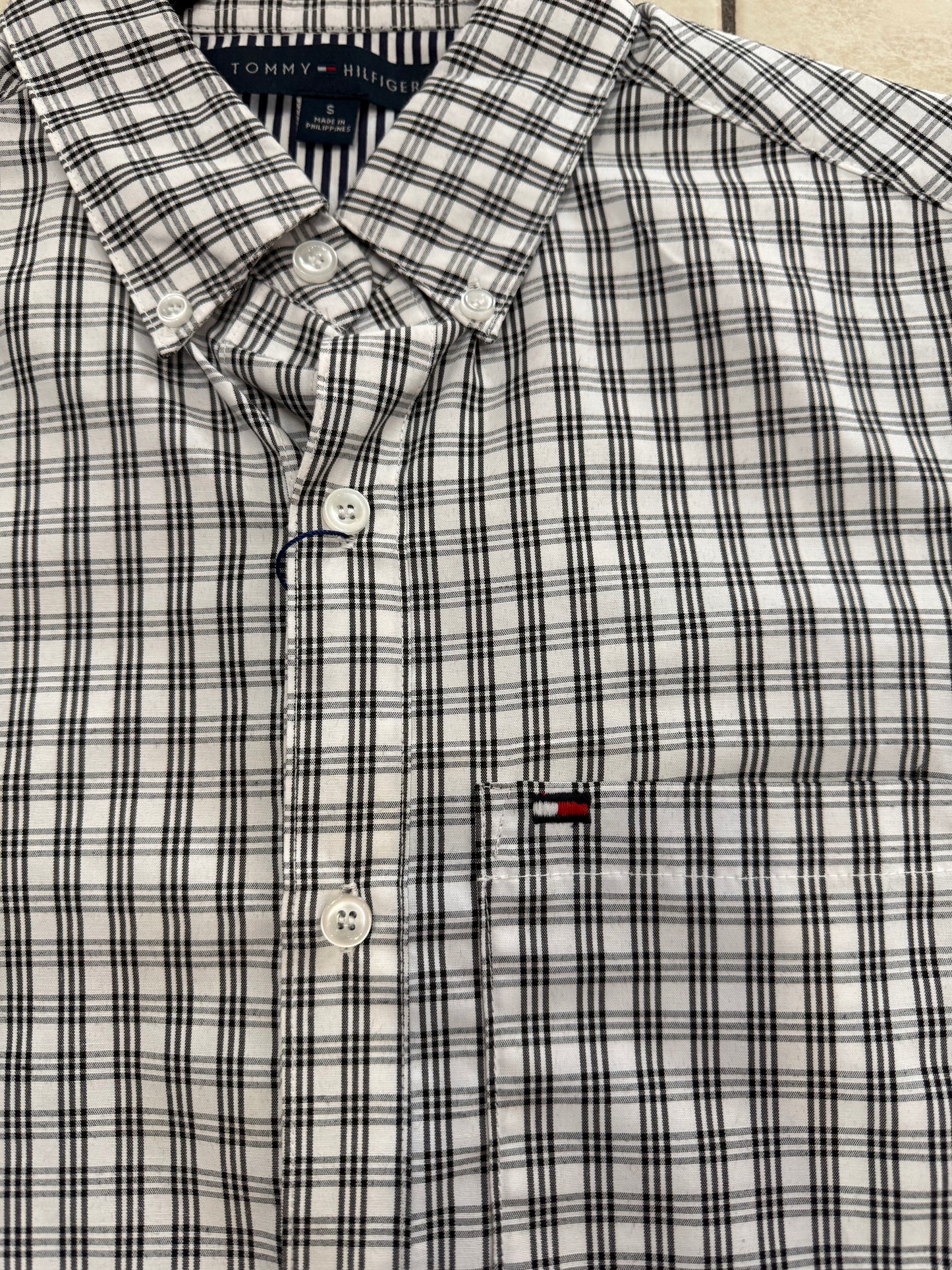 Camisa Caballero chica T@MMY HILFIG@R blanco con negr@