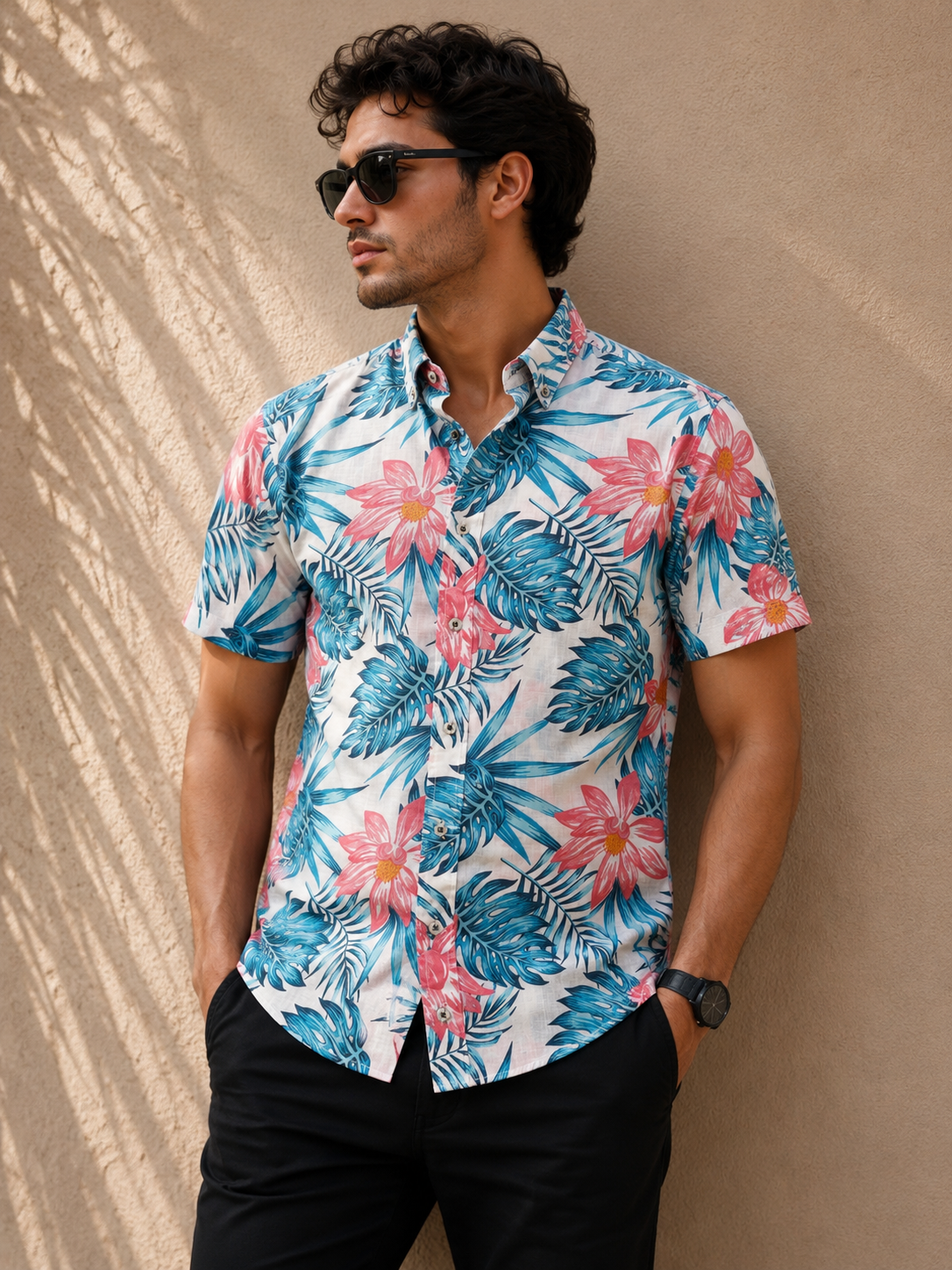 Camisa Caballero chica L@LLY PLATIN@ tropical