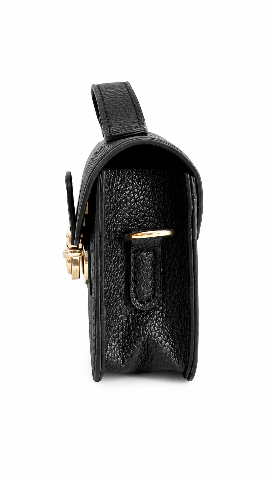 Bolsa Infantil Negra con Asa Superior y Correa Ajustable