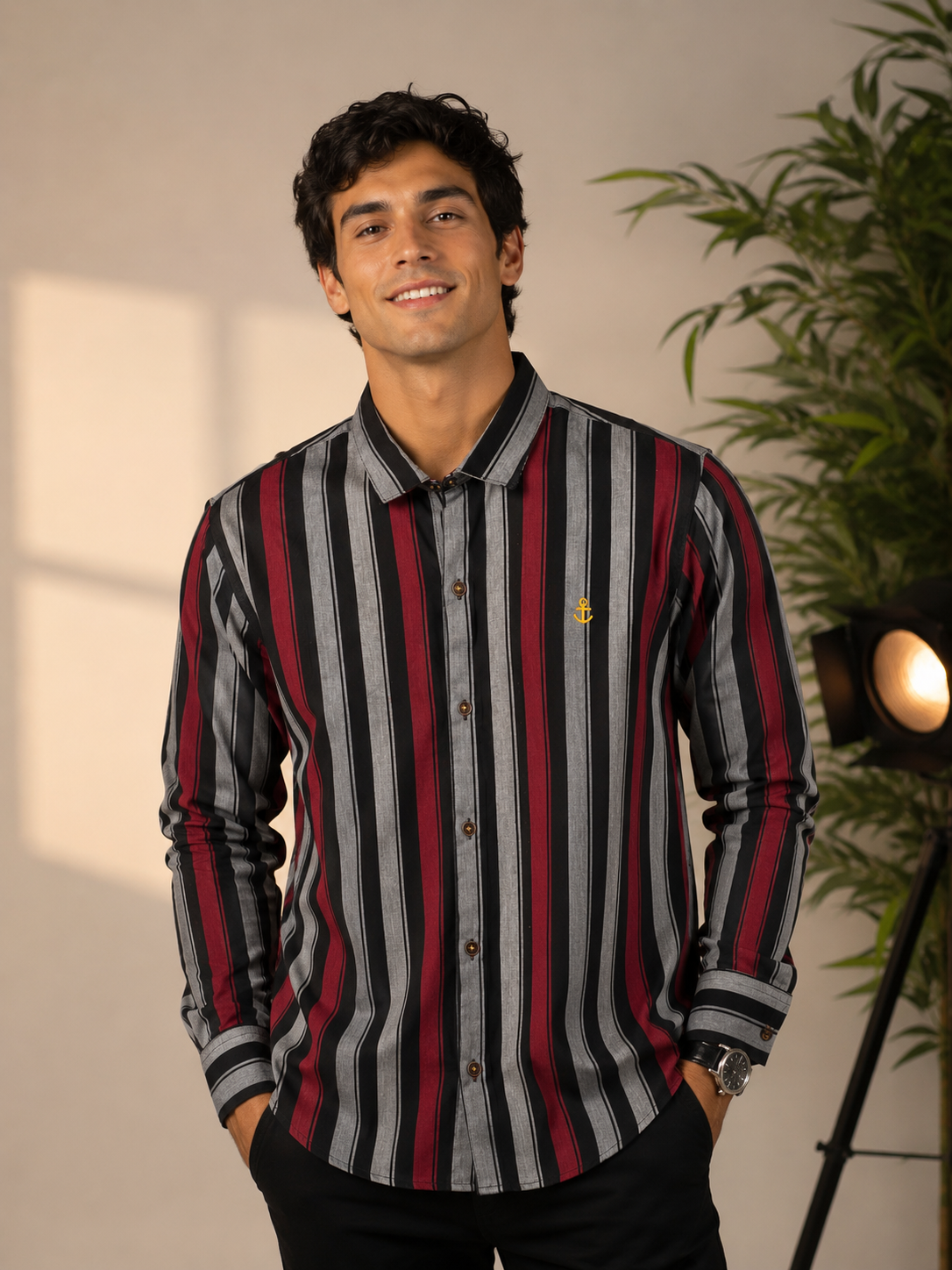 Camisa caballero mediana LÍNEAS VERTICALES