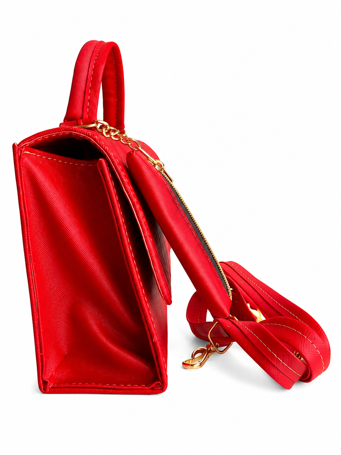 Bolsa Dama Roja Elegance con Monedero Llavero de Regalo