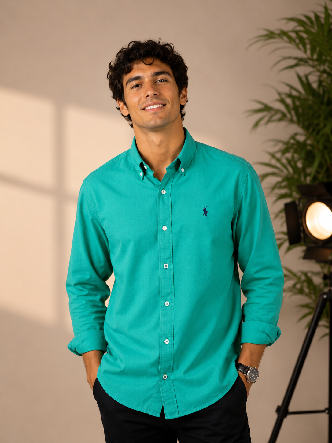 Camisa caballero mediana R@LP LAUR@N