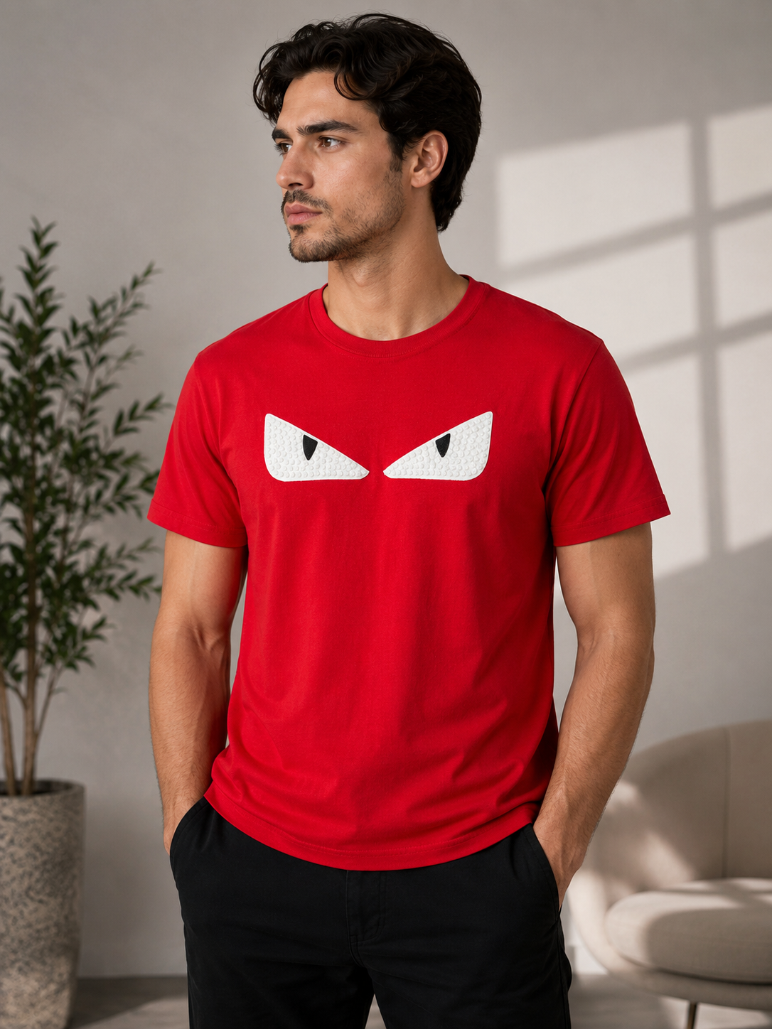 Playera Caballero Mediana RED OJOS