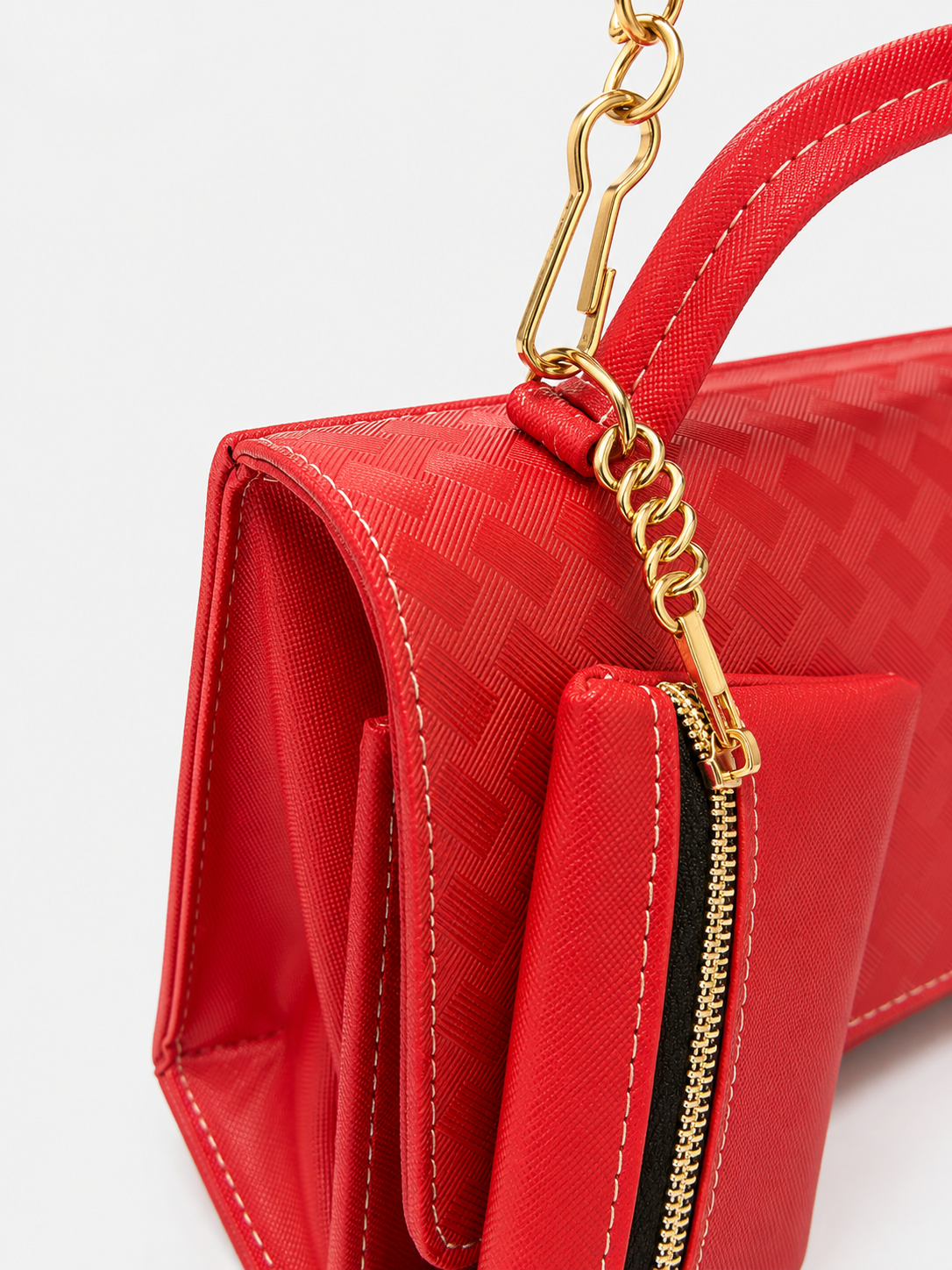 Bolsa Dama Roja Elegance con Monedero Llavero de Regalo
