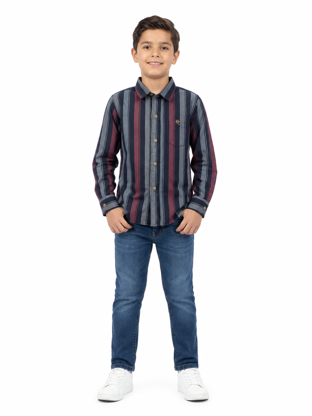 Camisa niño manga larga de rayas