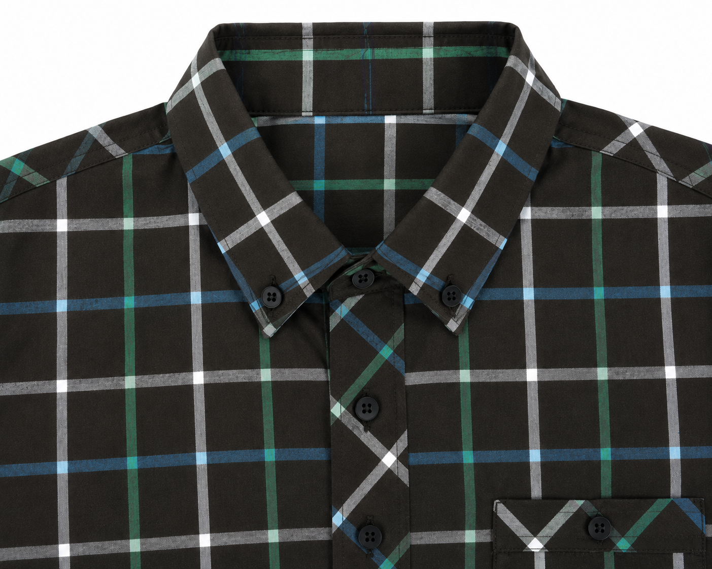 Camisa niño de cuadros manga larga café oscuro