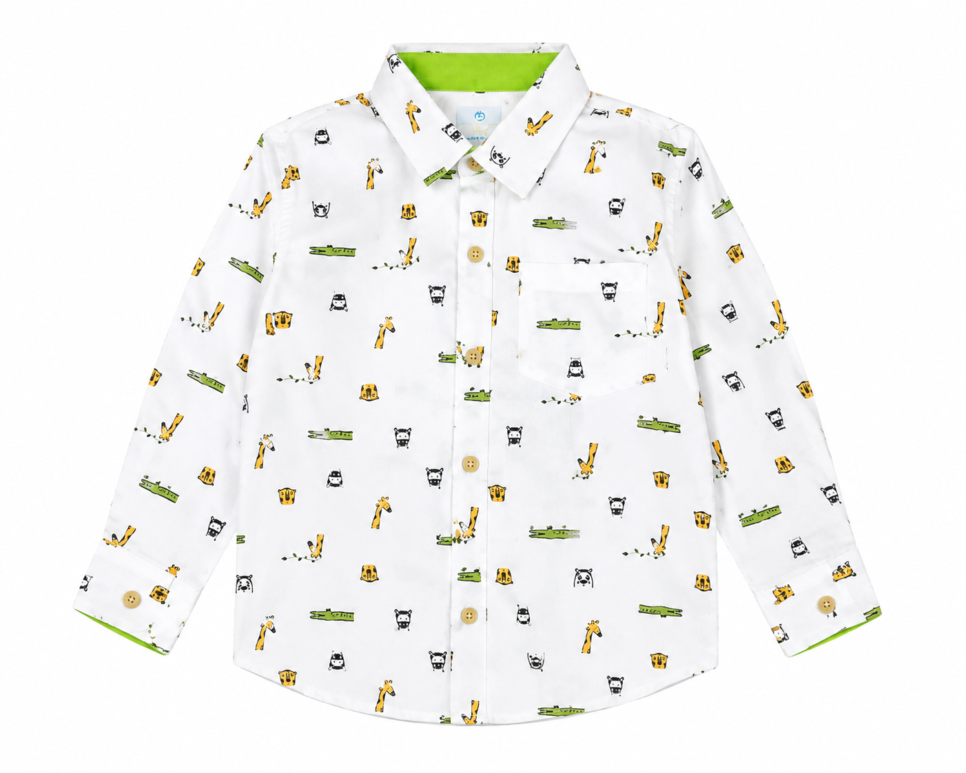Camisa niño estampado safari manga larga