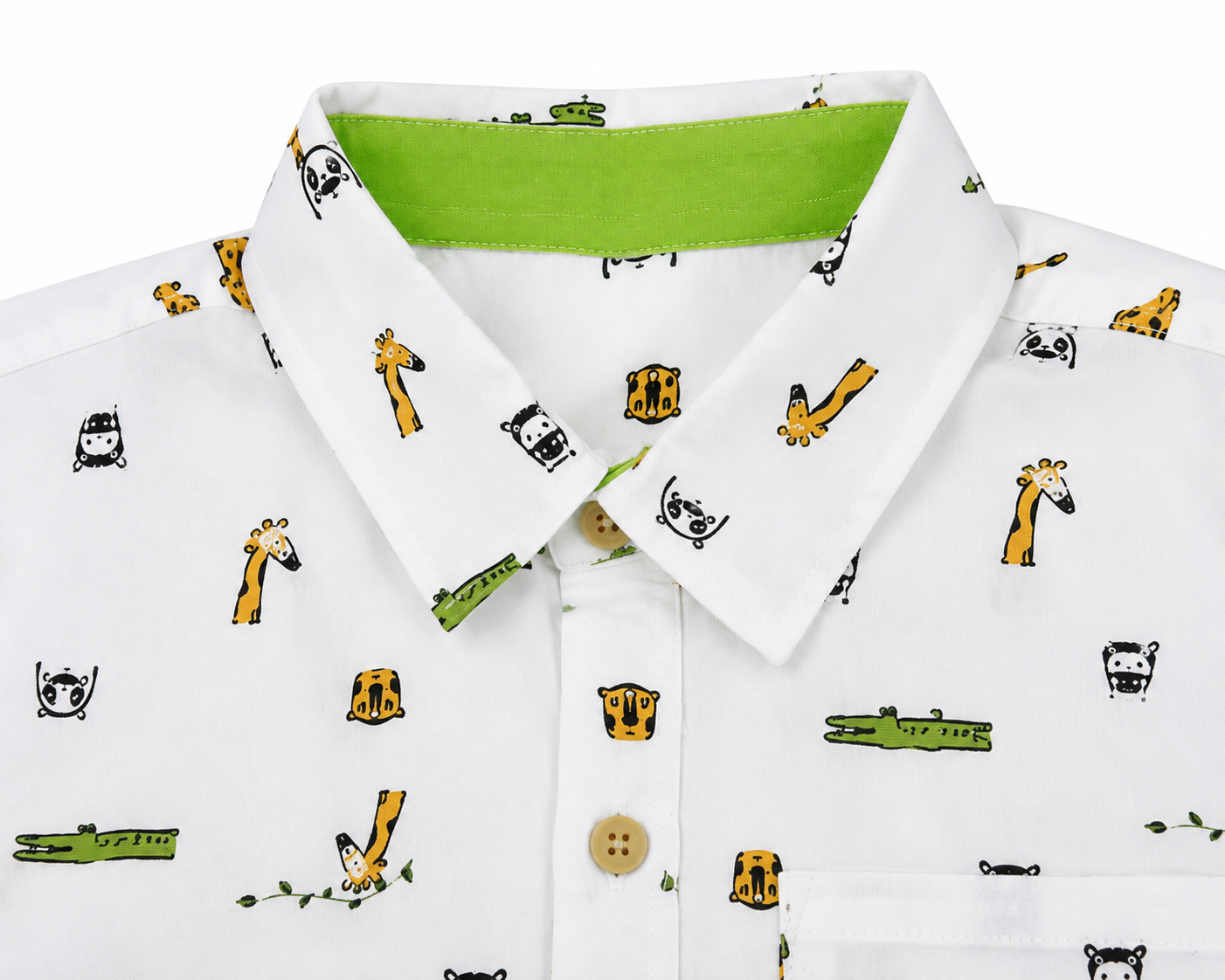 Camisa niño estampado safari manga larga