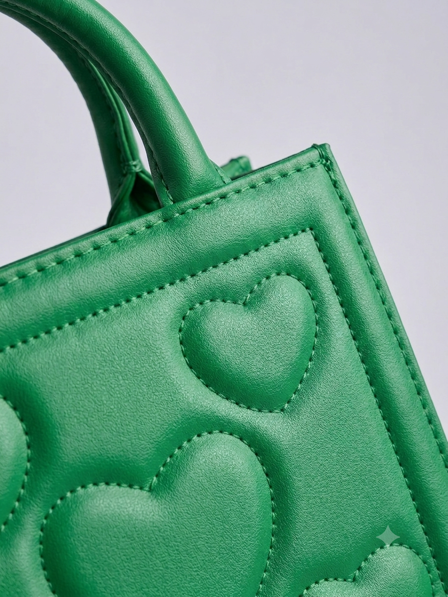 Bolsa infantil CORAZONES VERDES