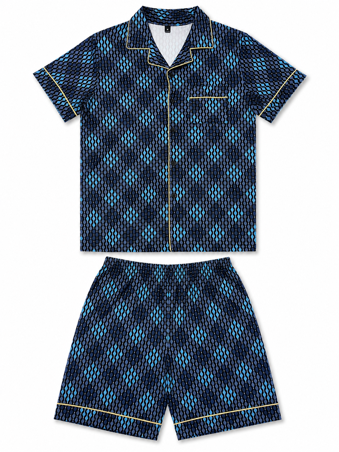 Pijama caballero azul con diseño mediana