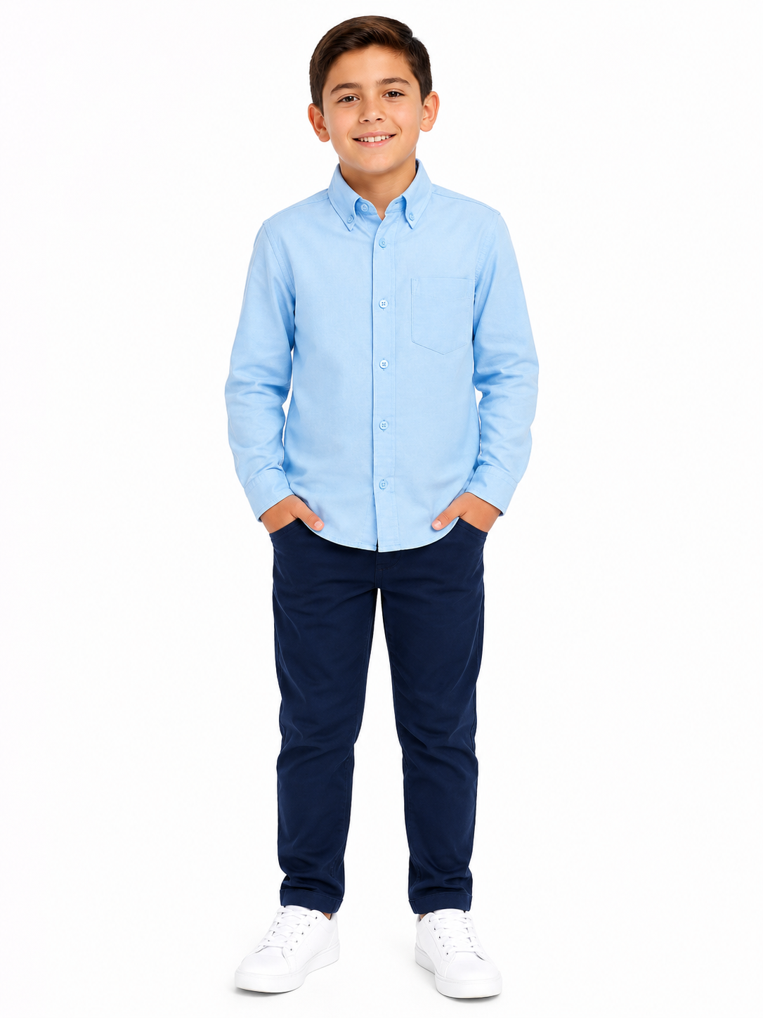 Camisa niño manga larga clásica