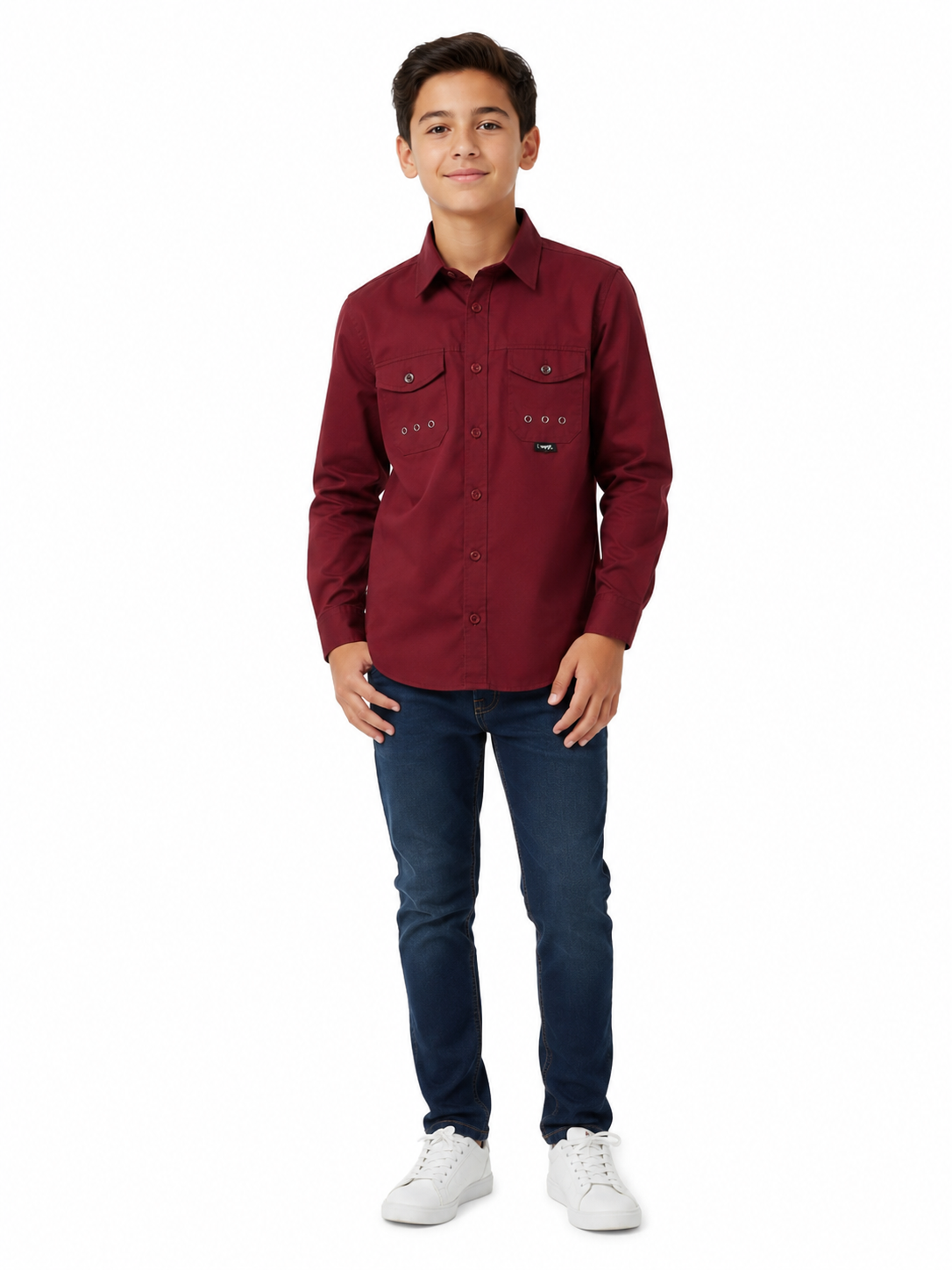 Camisa niño manga larga clásica