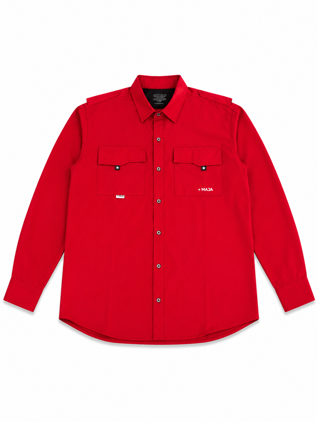 Camisa Caballero Roja Manga Larga MAJ@