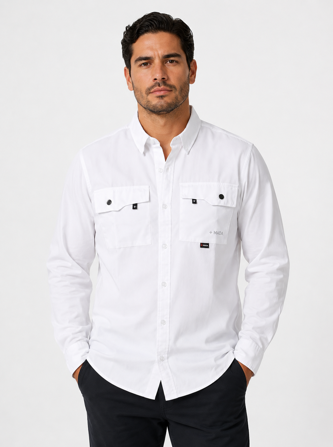 Camisa caballero XL Extra Grande M@JA blanca