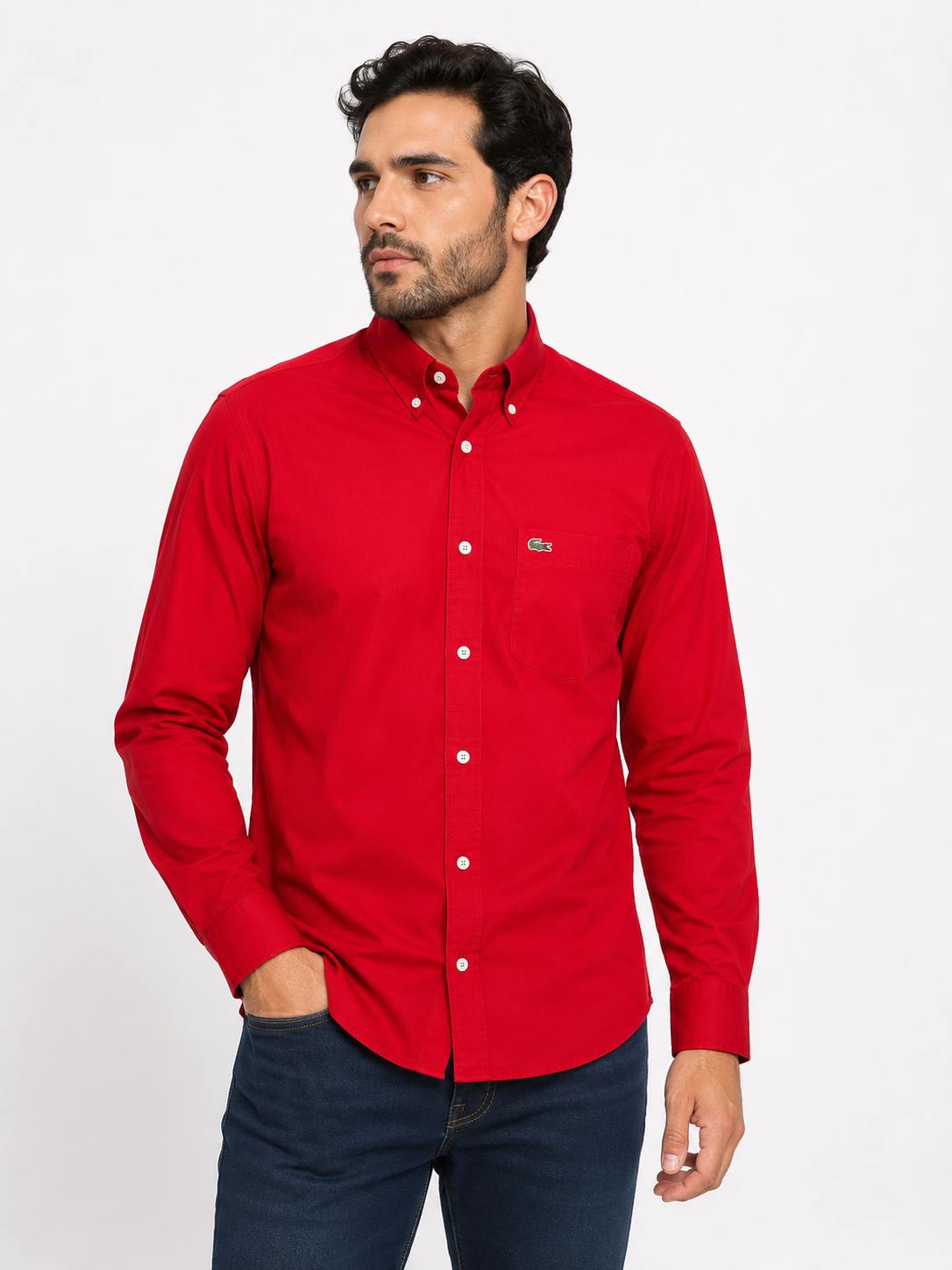 Camisa caballero XL Extra Grande L@coste rojo