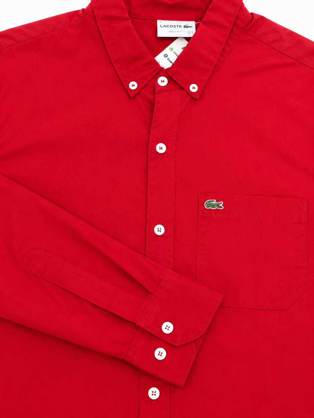Camisa caballero XL Extra Grande L@coste rojo