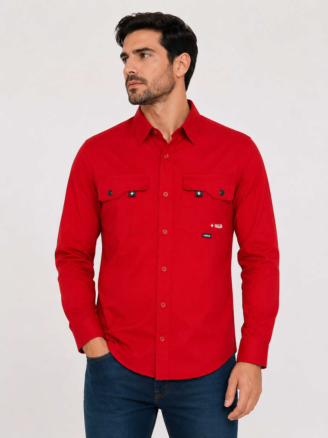 Camisa caballero  2XL MAJ@ roja