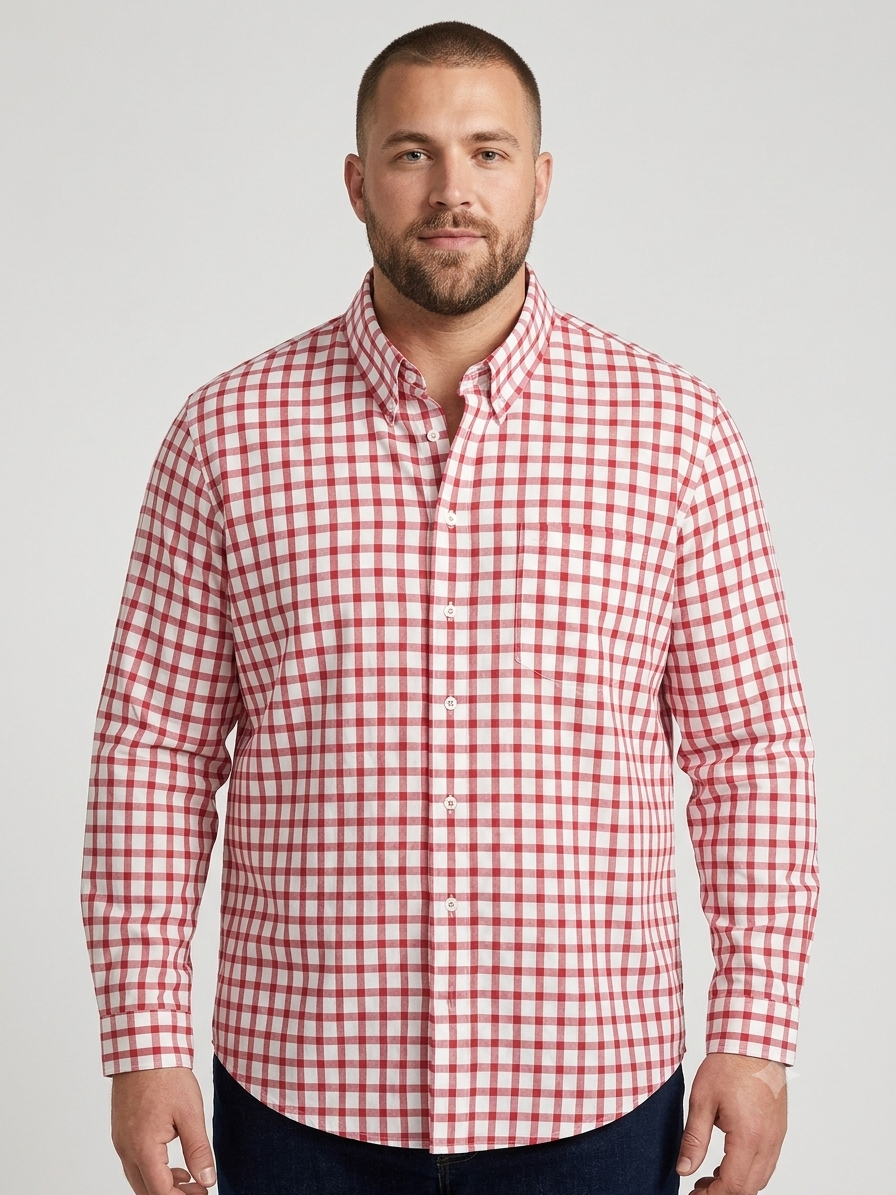 Camisa caballero 2XL AMERIC@N LAGLE rojo con blanco