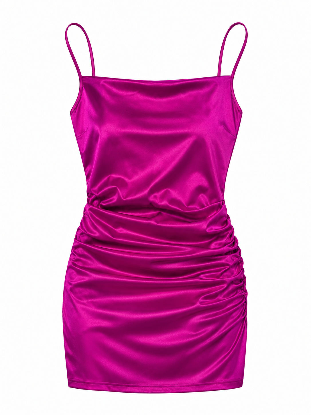 Vestido Dama chico satinado fruncido