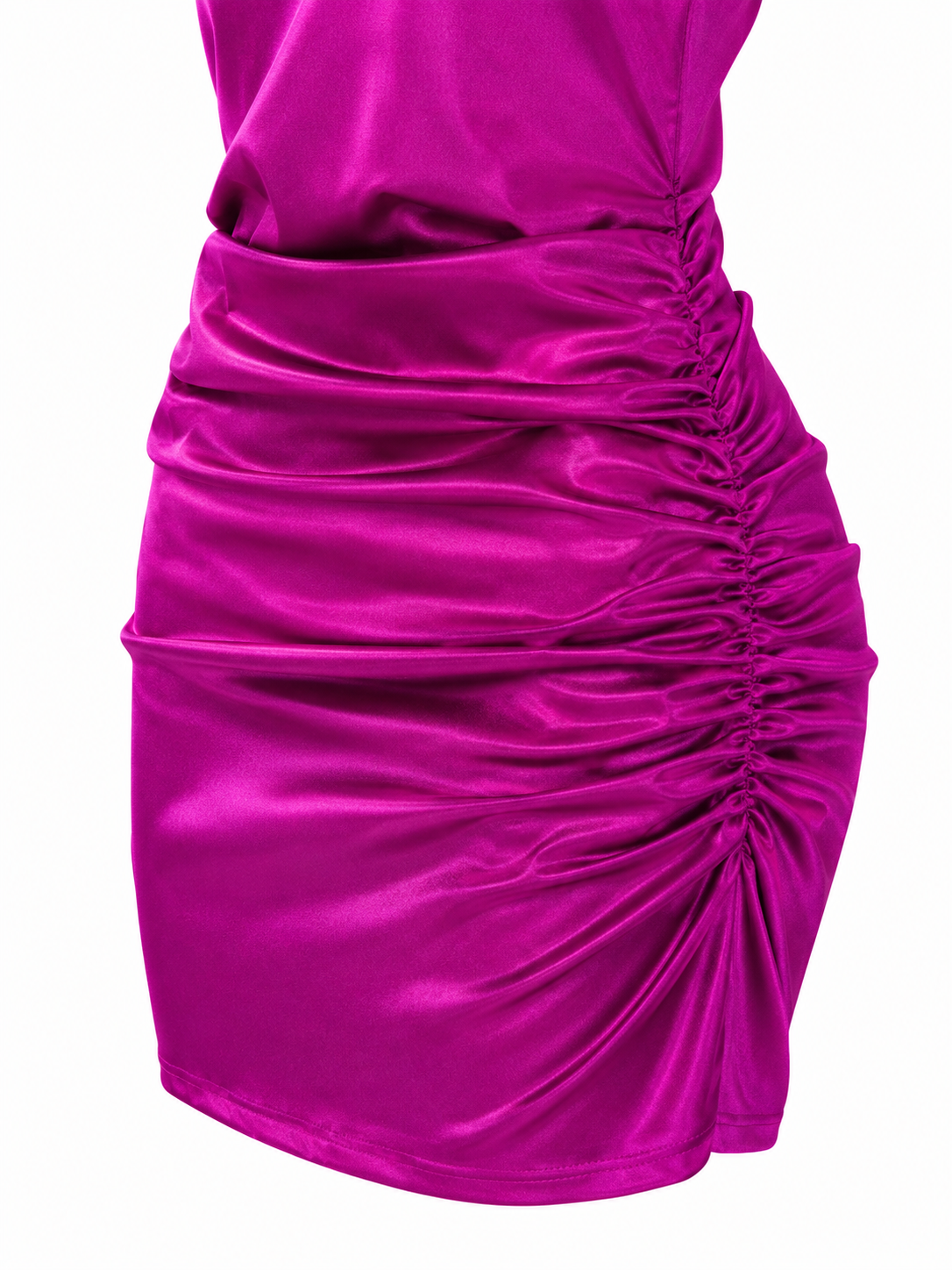 Vestido Dama chico satinado fruncido