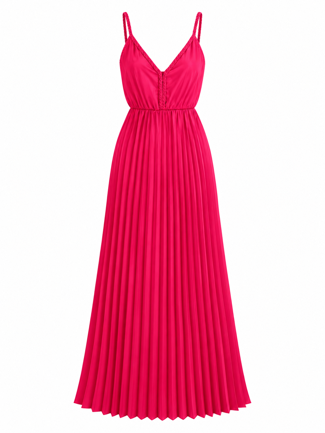 Vestido plisado dama chico Rosa fucsia LUL@ L@VE