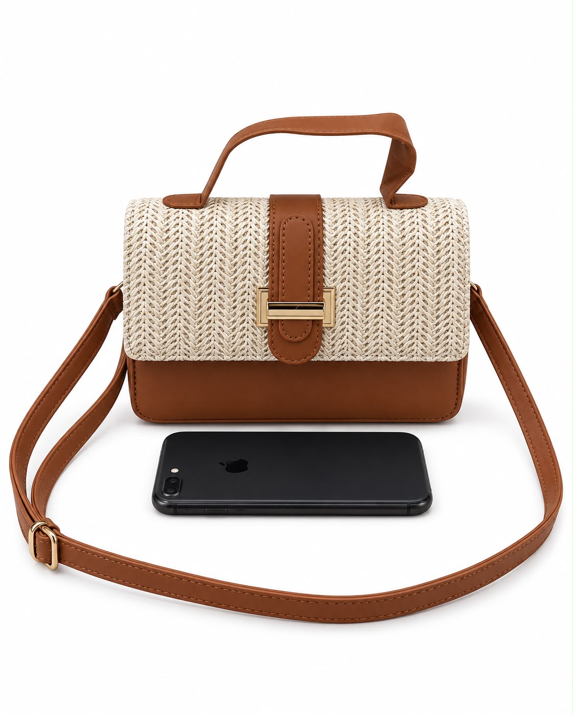 Bolsa dama con textura tejida ✨