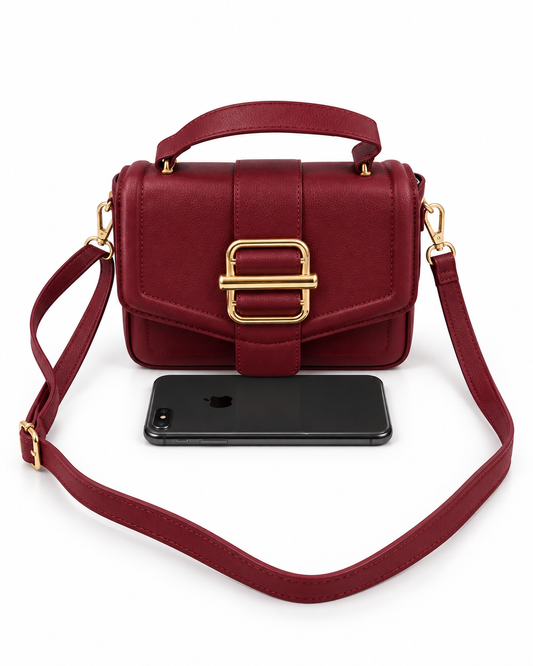 Bolsa dama estructurada con hebilla metálica ✨