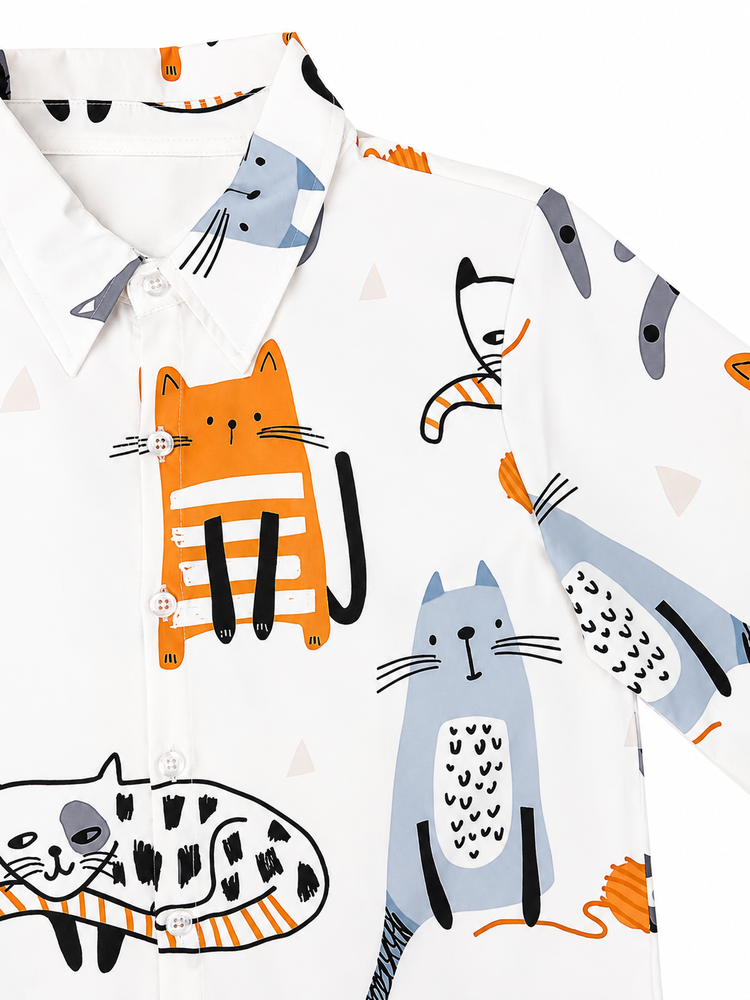 Blusa dama chica blanca con gatos SH@IN