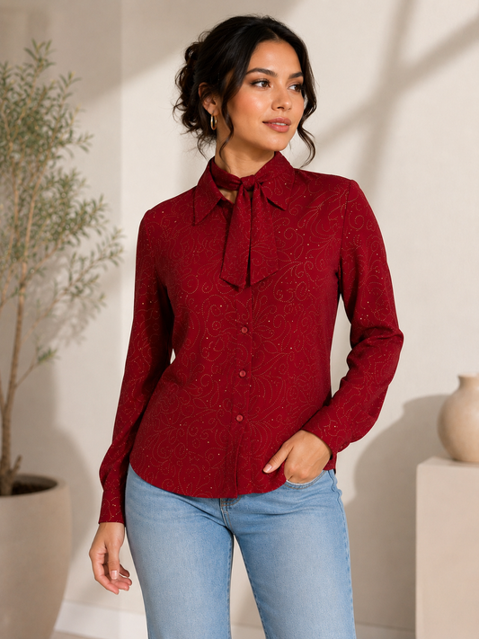 Blusa Dama estampada piedrit@s