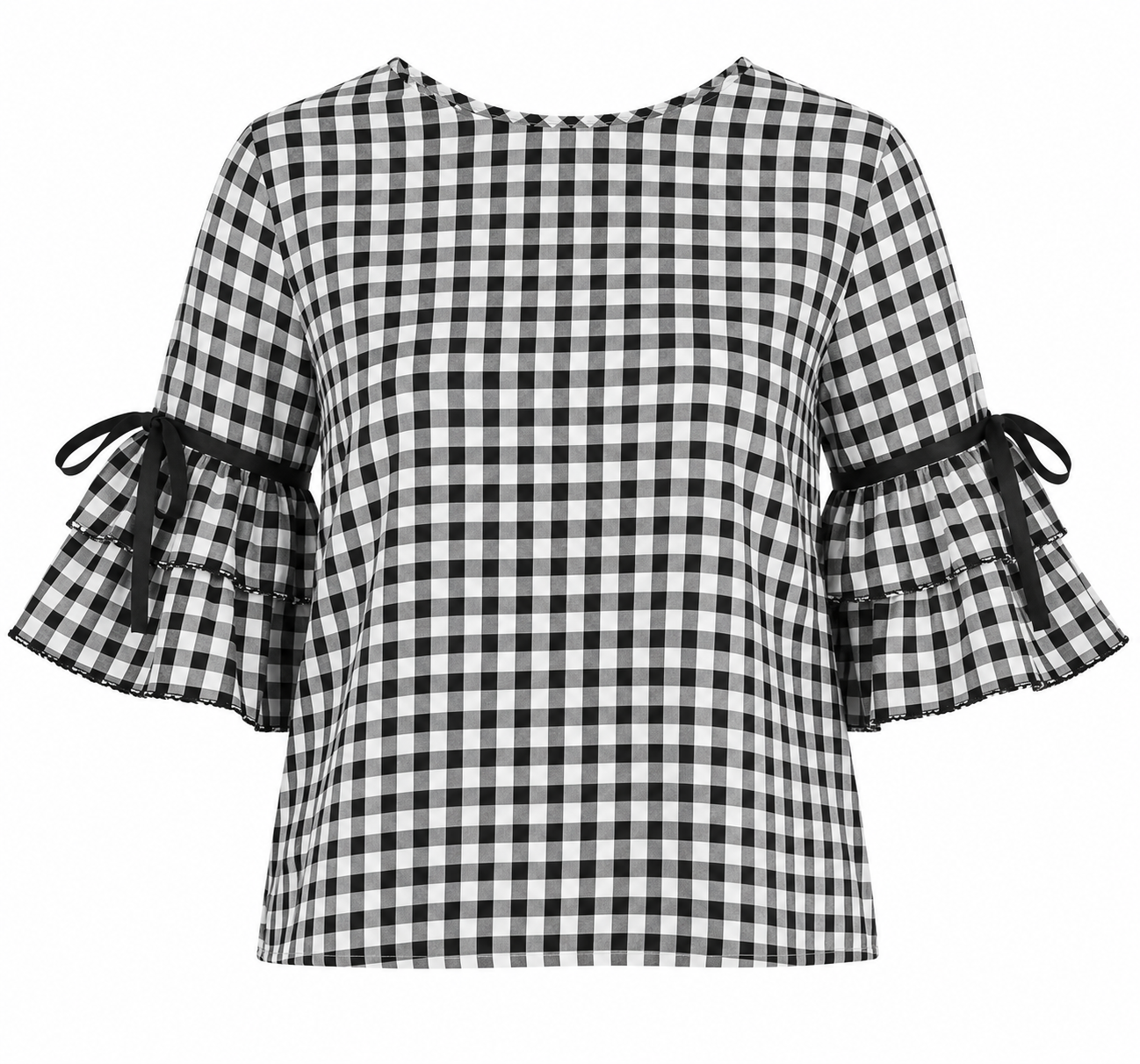 Blusa dama mediana cuadros Vicky