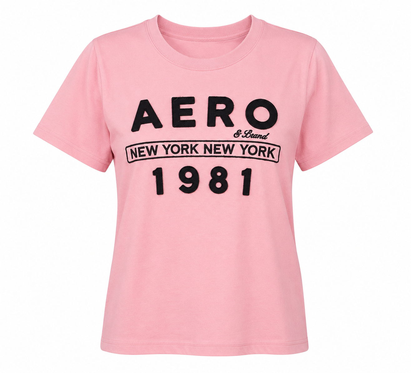 Blusa dama rosa con aplicación en relieve
