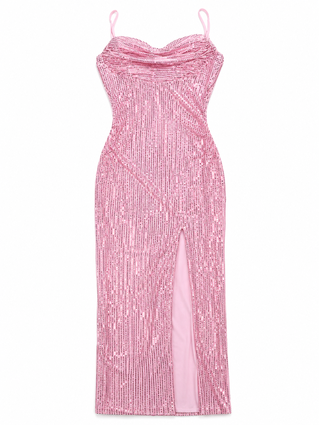 ✨💖 Vestido Dama Largo de Lentejuelas Rosa 💖✨