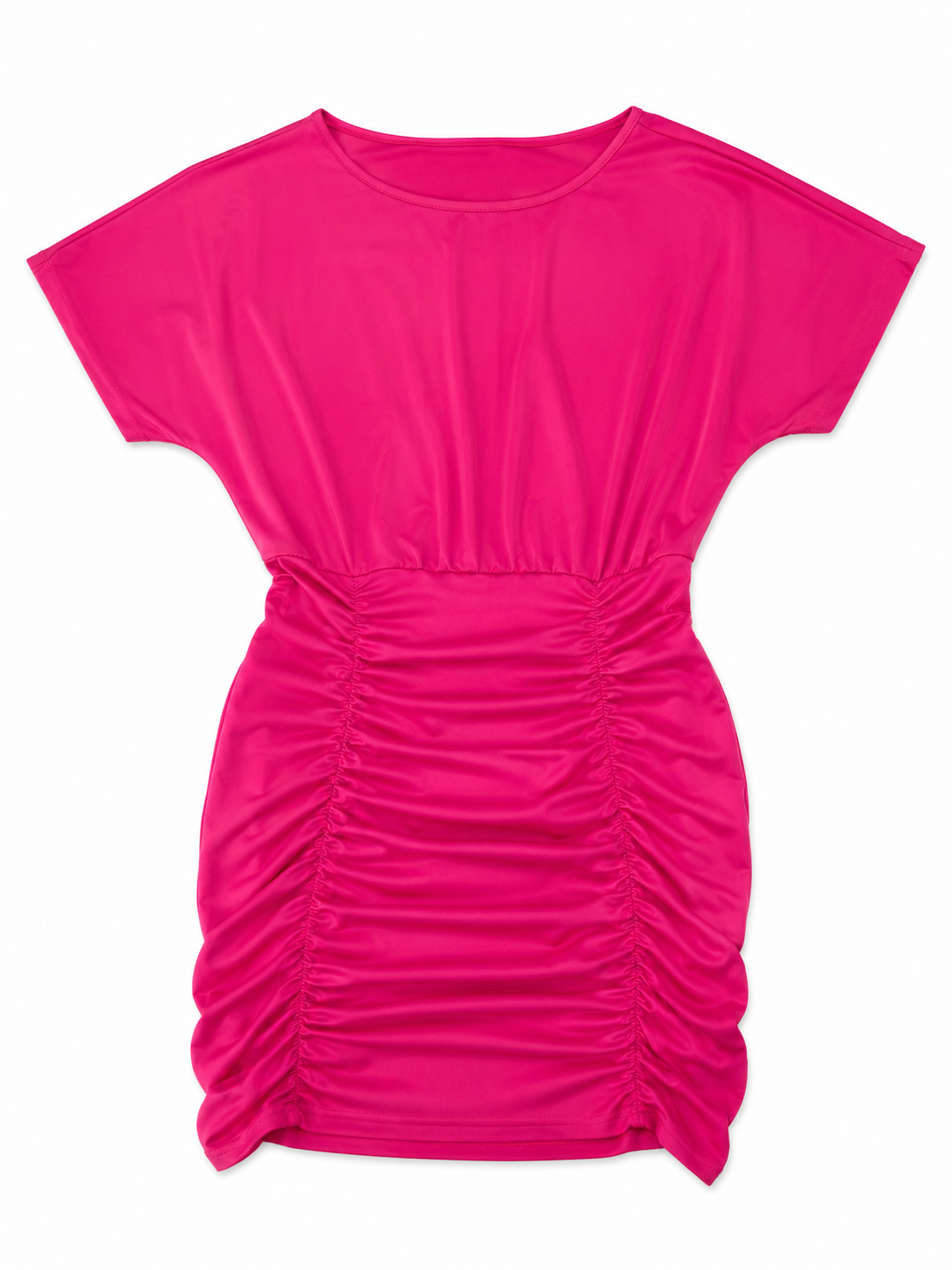 💖✨ Vestido Dama Fruncido Fucsia ✨💖