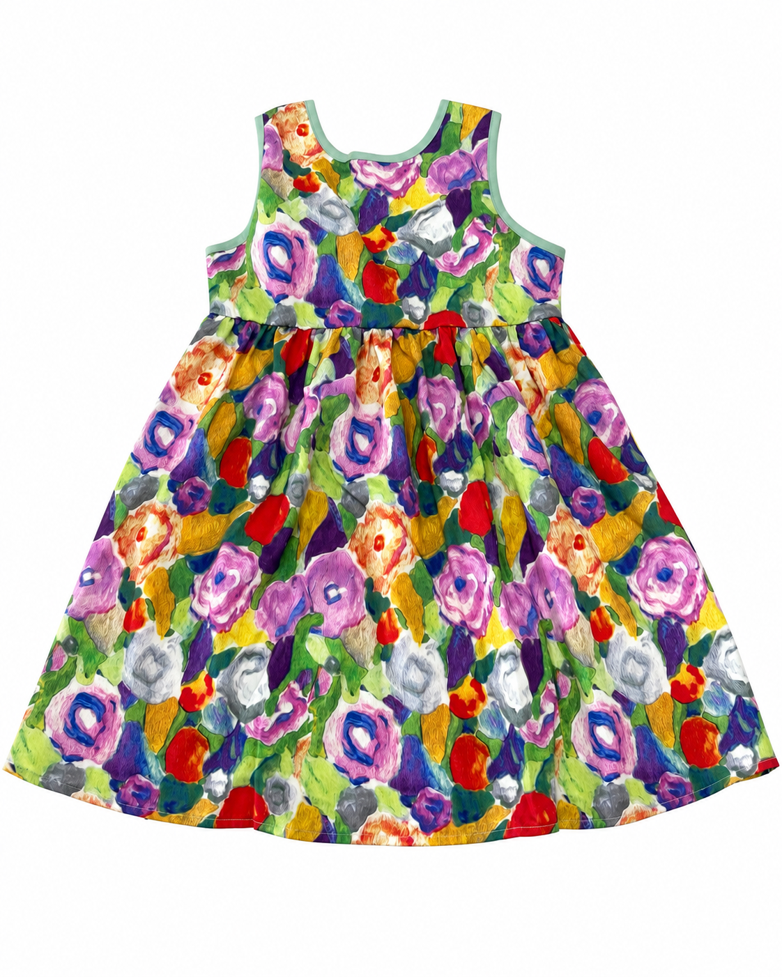 Vestido niña floral con moño en espalda