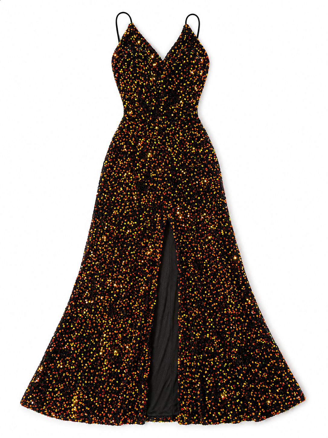 ✨🖤 Vestido Dama Largo de Lentejuelas Multicolor ✨🖤