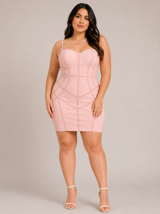 ✨ Vestido Bandage Rosa para Dama 💖