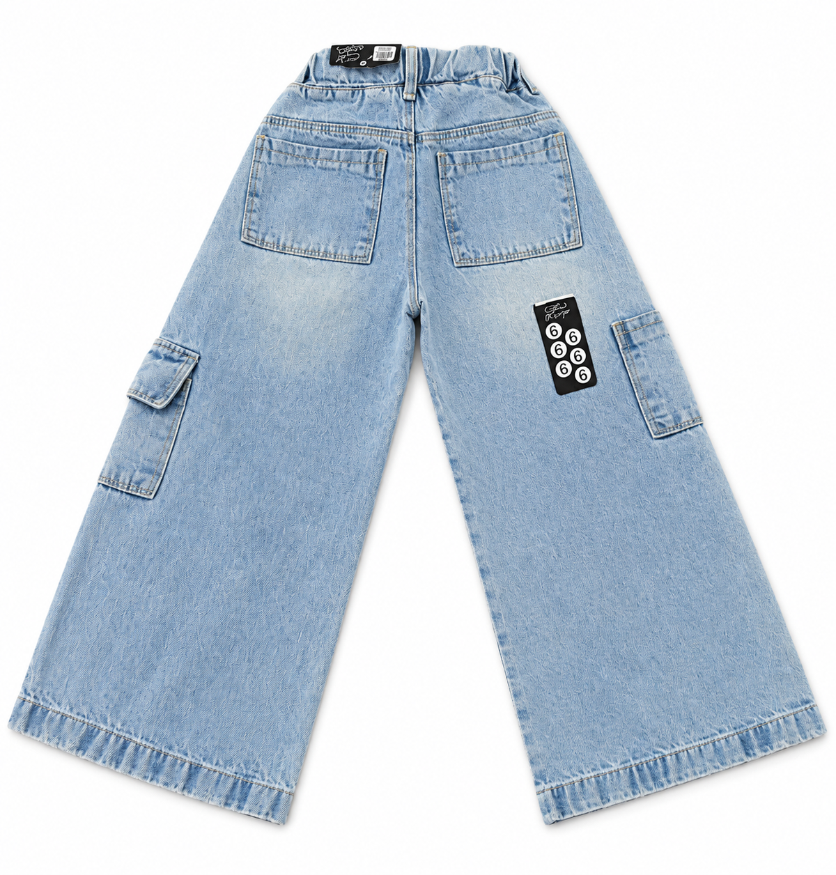 Pantalón niña de mezclilla estilo cargo 💙