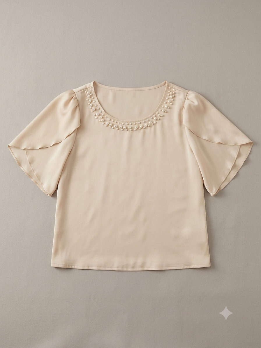 🤍✨ Blusa dama con detalle de perlas ✨🤍