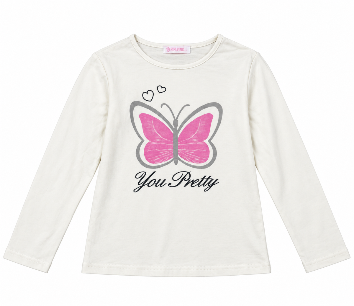 💗 OFERTA – Blusa niña manga larga con mariposa