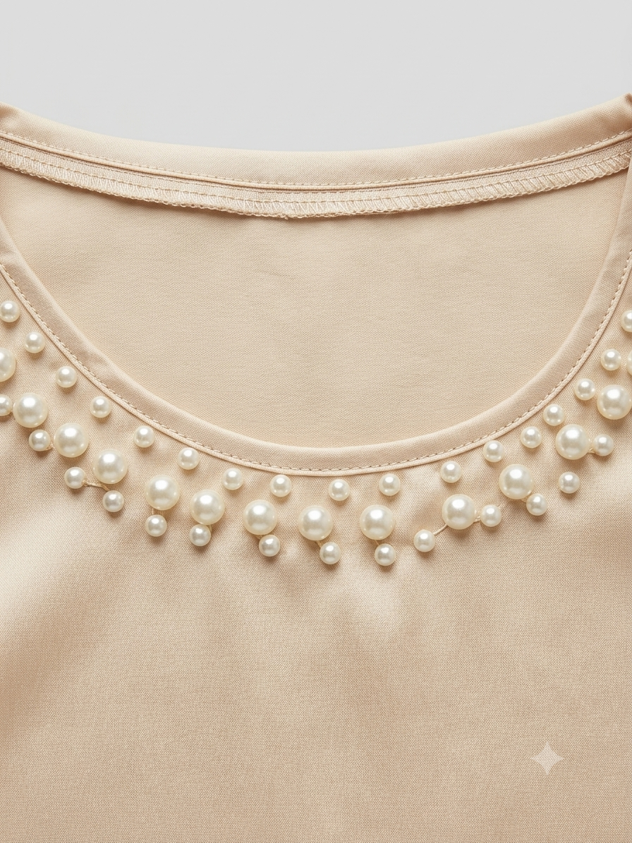 🤍✨ Blusa dama con detalle de perlas ✨🤍