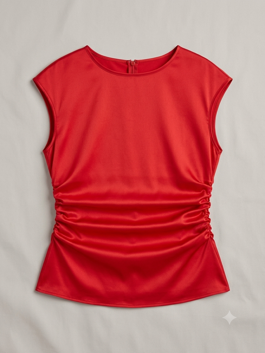 ❤️ Blusa Dama Satinada Fruncida – Elegancia que realza tu figura ❤️