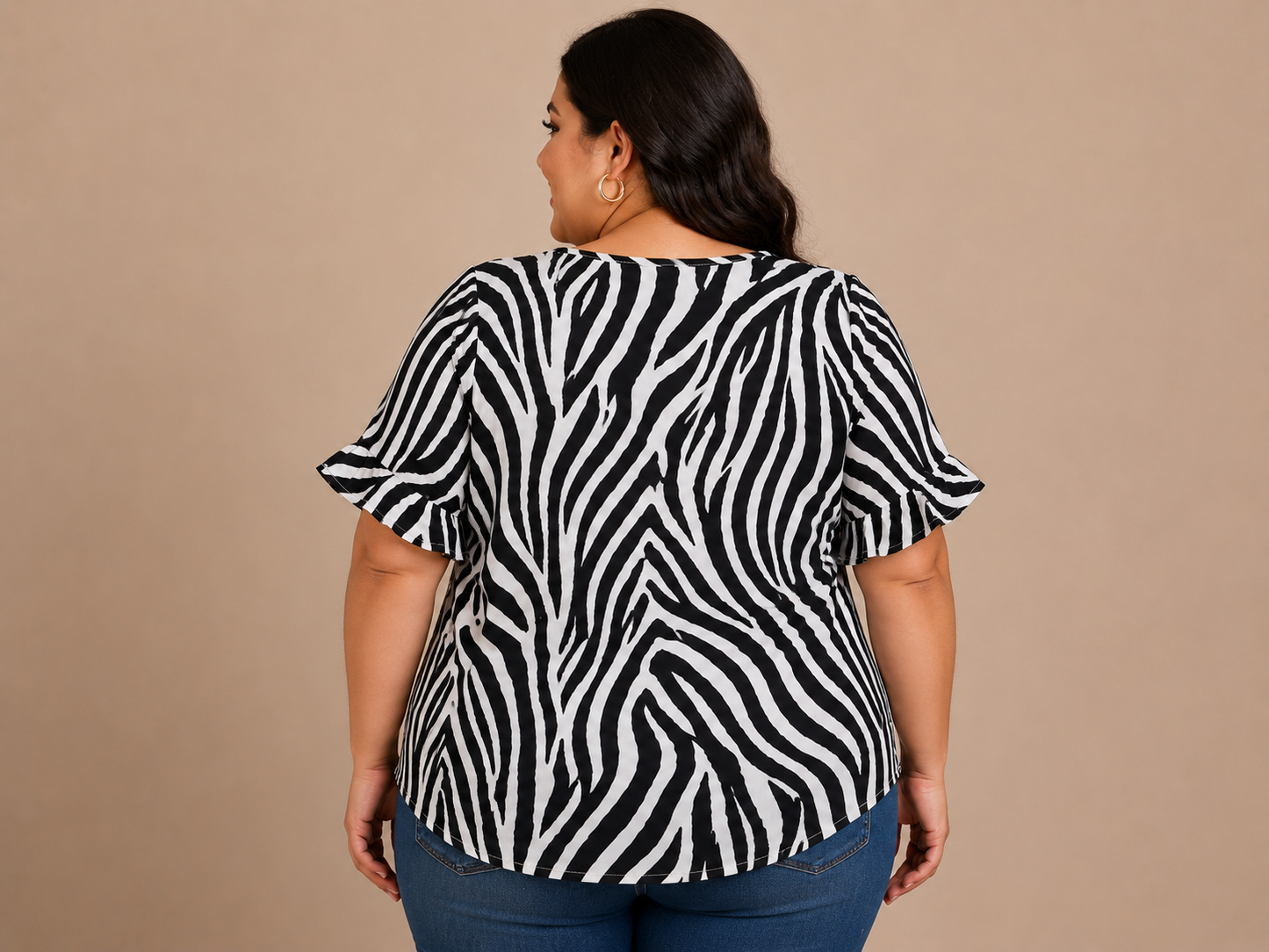 Blusa Dama Estampado Cebra