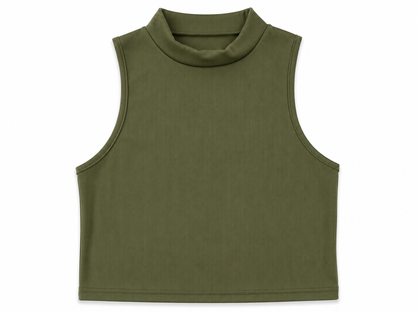 Blusa Dama Cuello Alto Verde Olivo