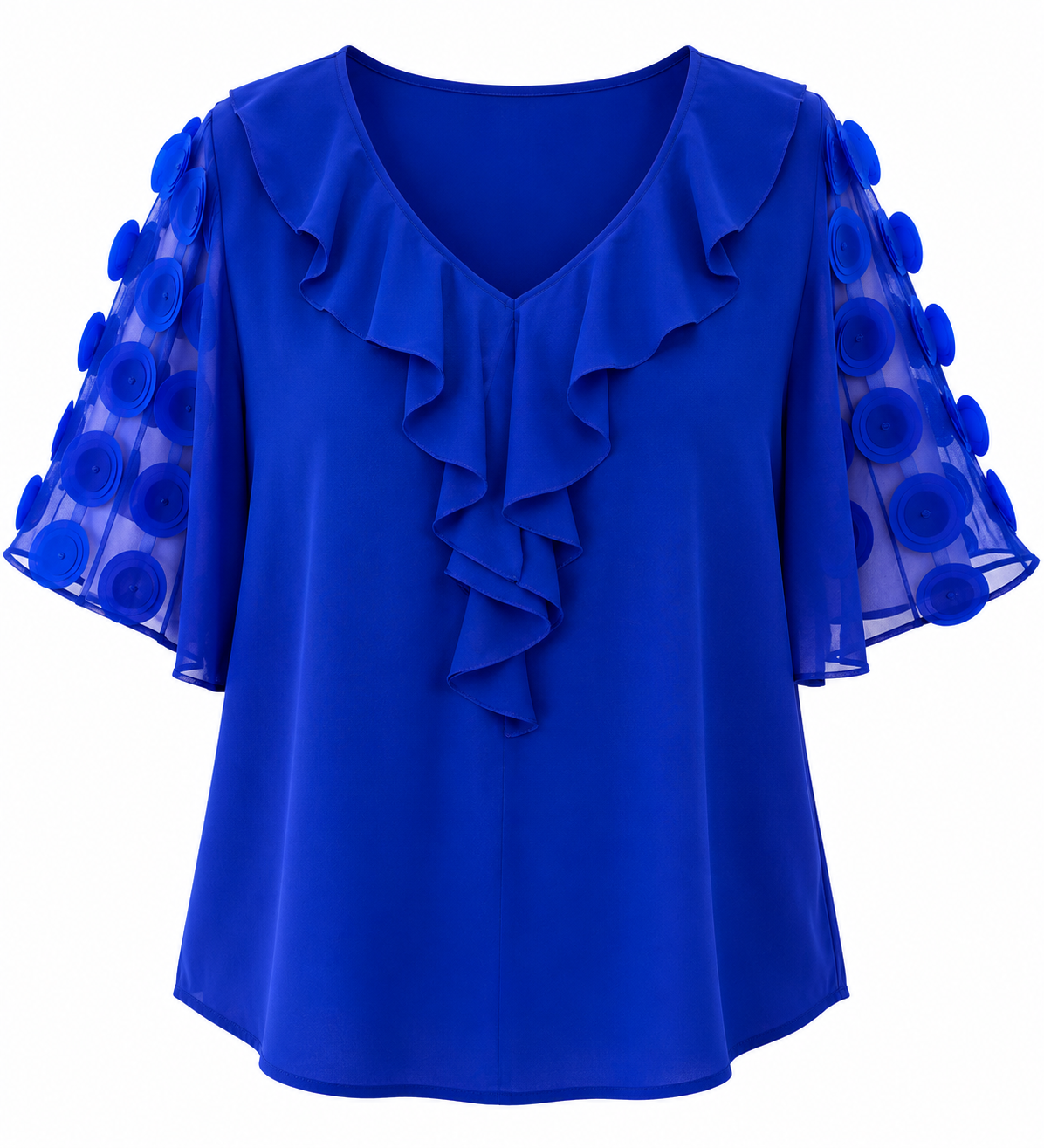 Blusa Dama extra grande XL olanes azules
