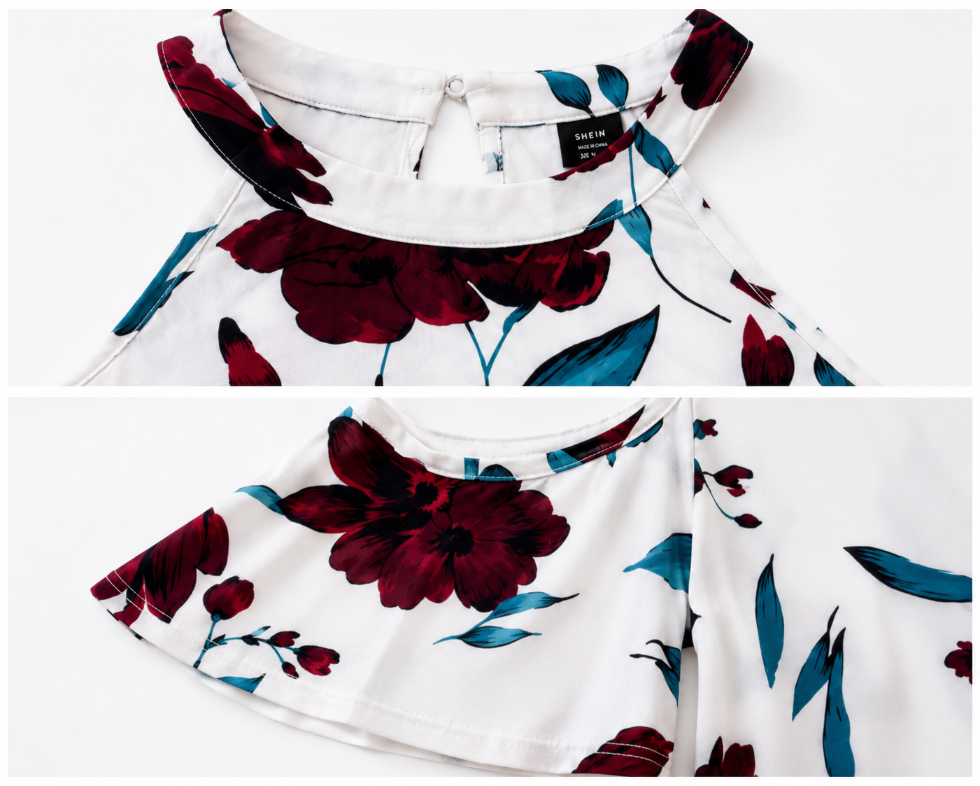 Blusa Dama floral con hombros descubiertos
