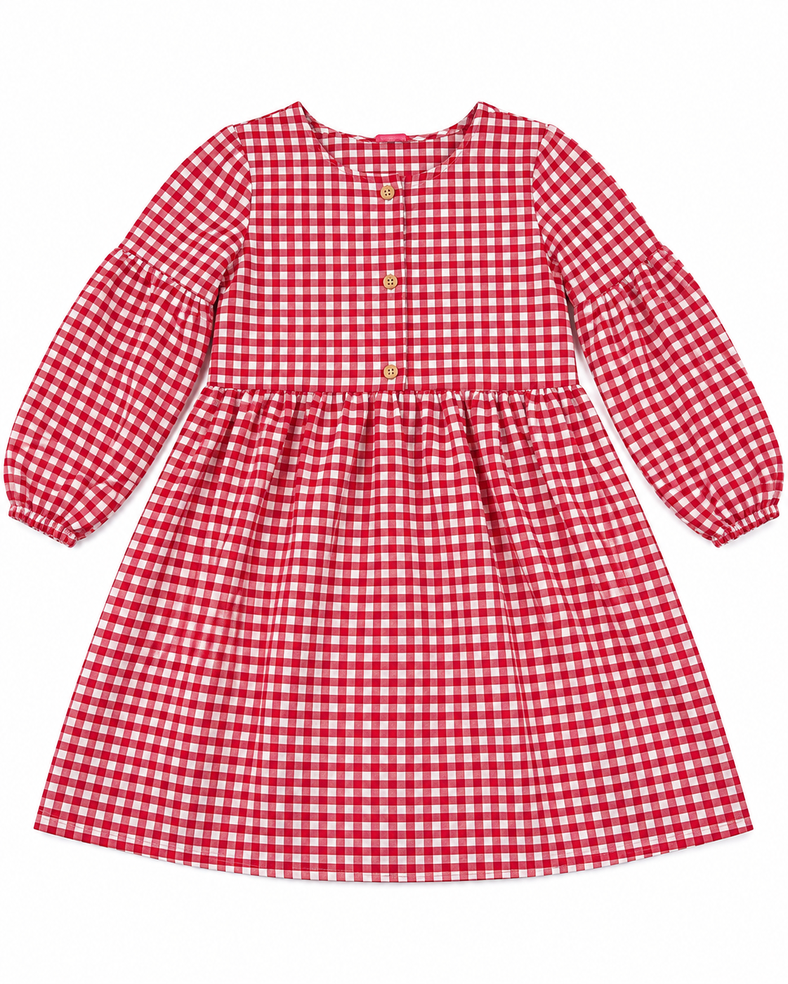 Vestido niña cuadros vichy rojo ❤️🤍