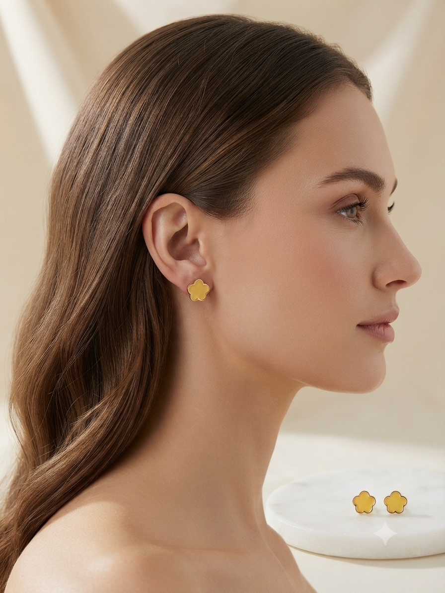 ✨ Aretes Flor Amarilla ✨