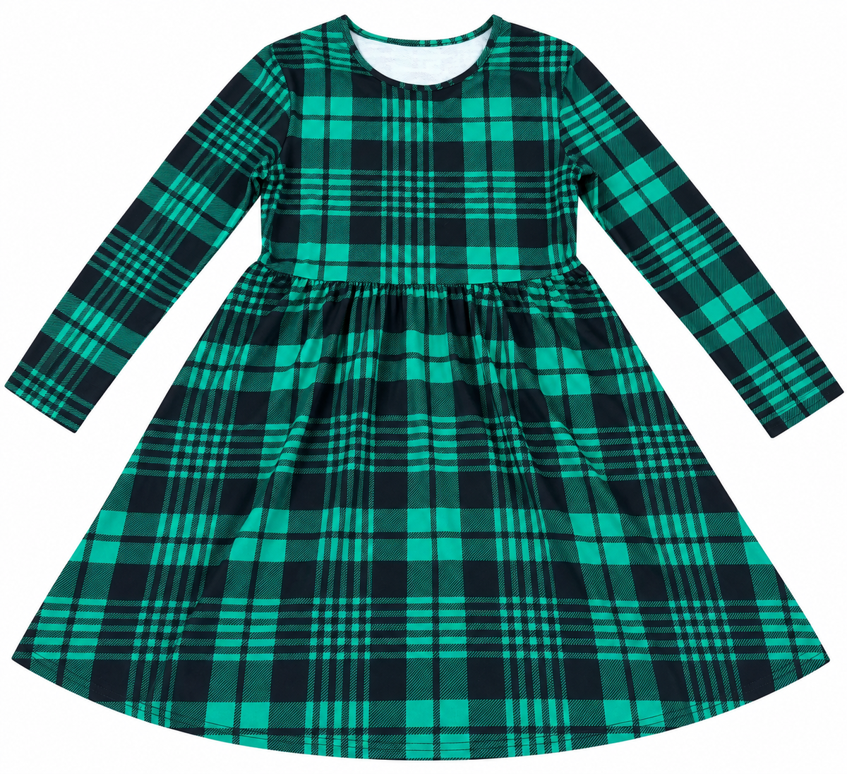 Vestido niña de cuadros verde y negro 💚🖤