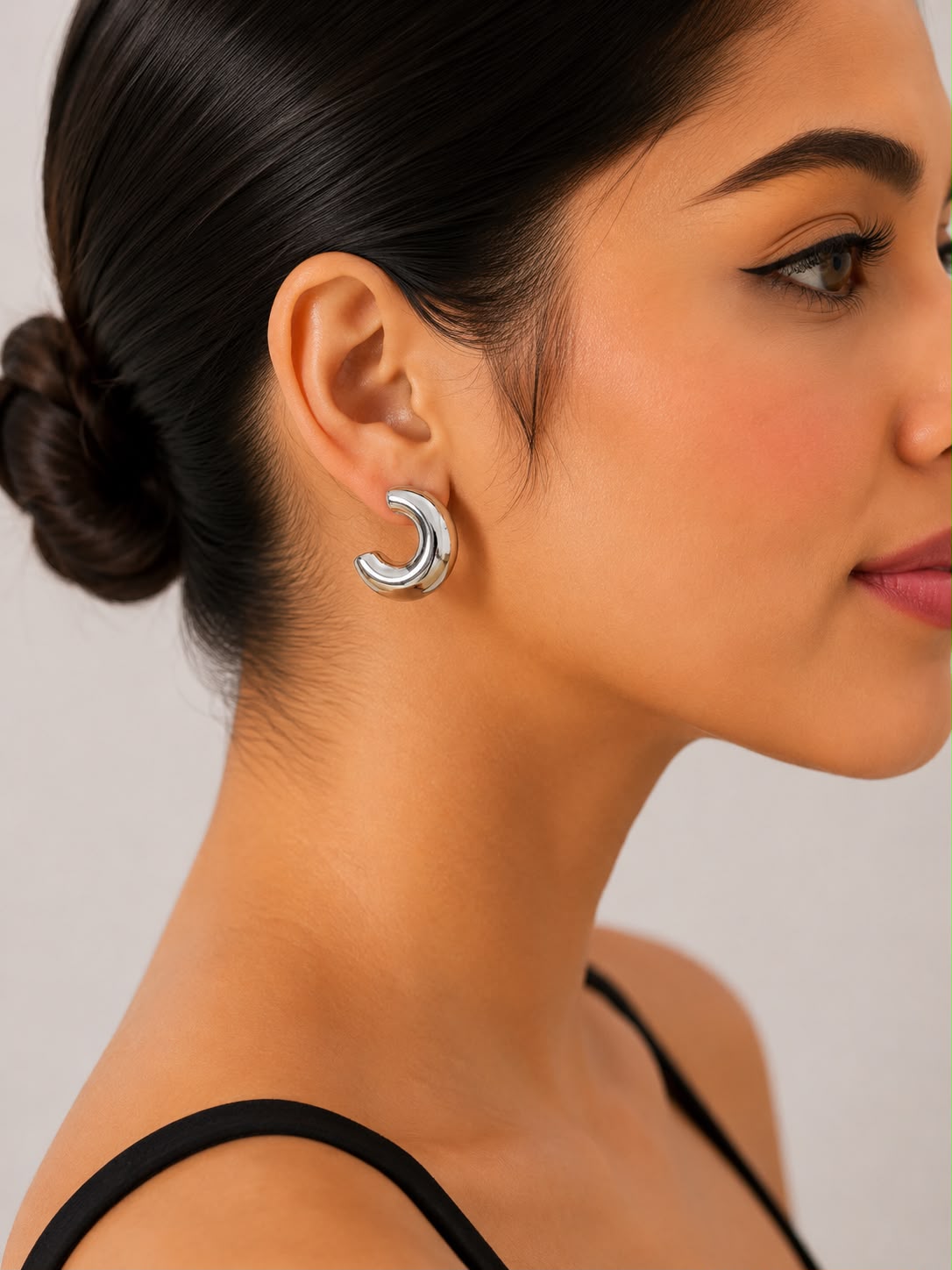 Aretes Arracadas Plateadas Clásicas ✨