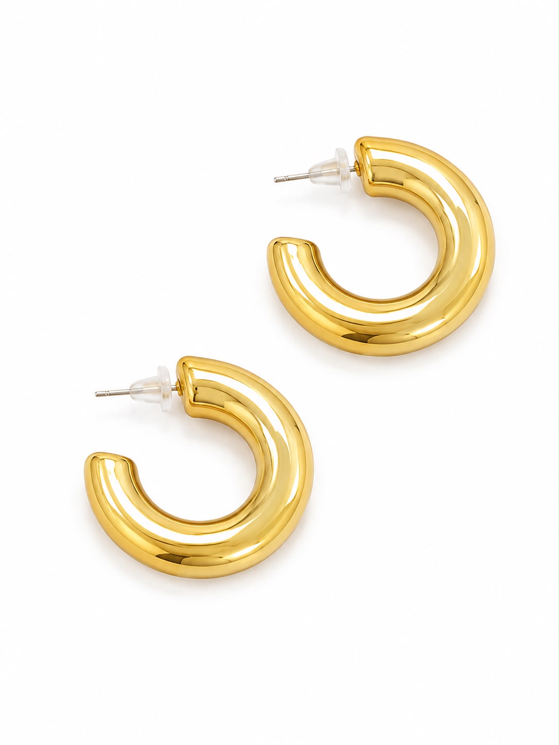 Aretes Arracadas Doradas Clásicas ✨